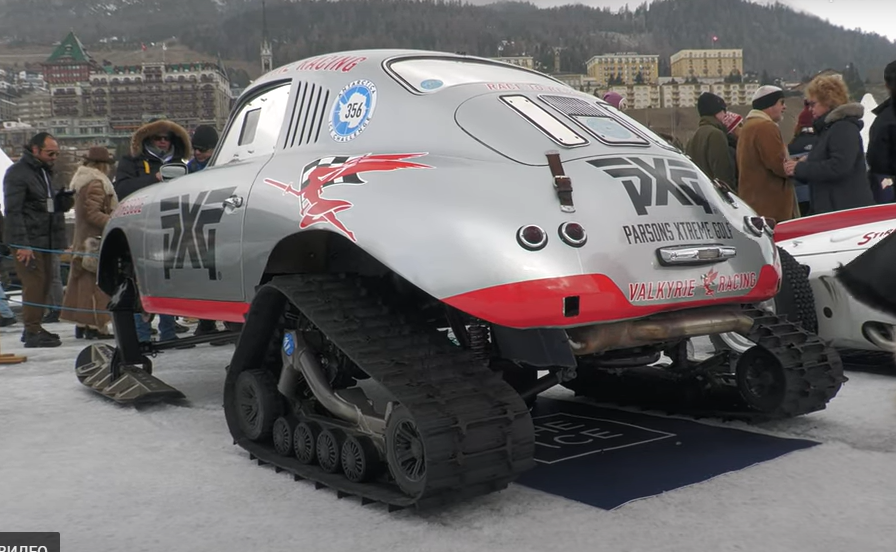 Porsche 356 Snowmobile Lap Swiss Ice Track для благого дела