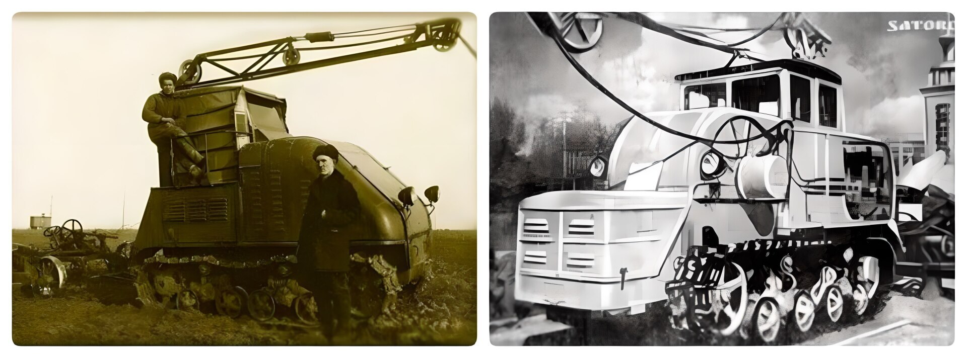 На этом фото электротракторы