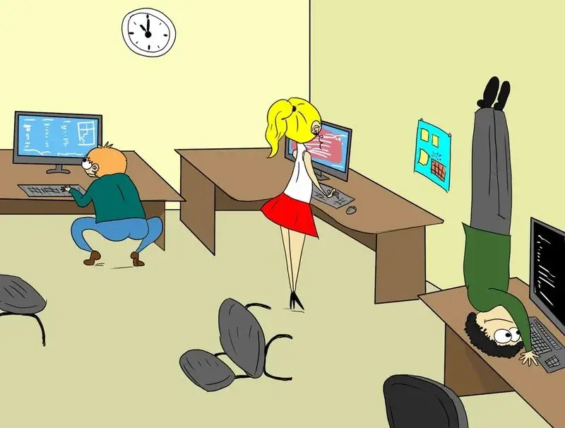 В каких позах не стоит работать за ноутбуком