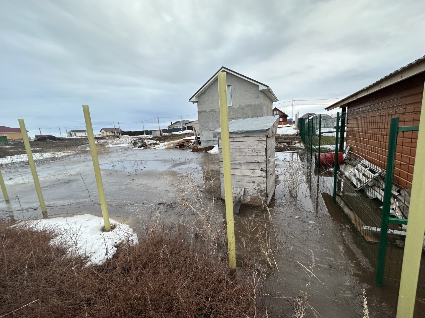 Топит участок с Полей