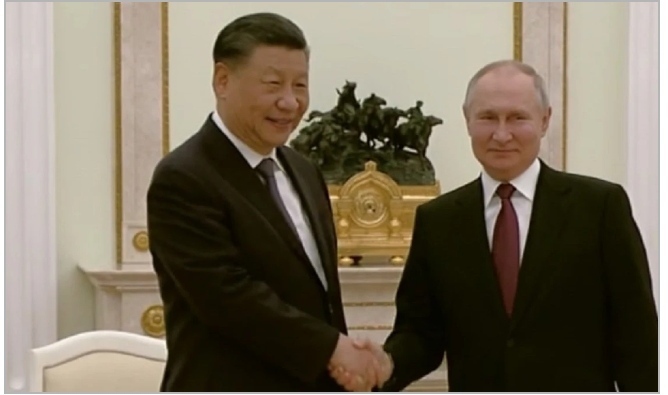 Путин и Си Цзиньпин встретились в Кремле 20 марта 2023: лидеры двух стран обсуждают сотрудничество между Китаем и Россией