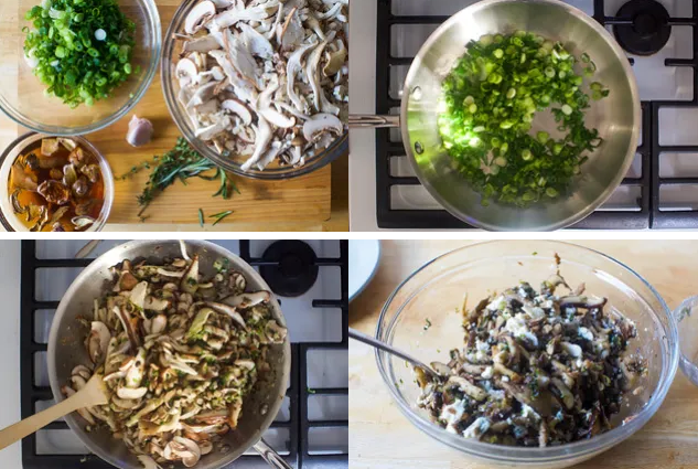 Галет из диких грибов и стильтона