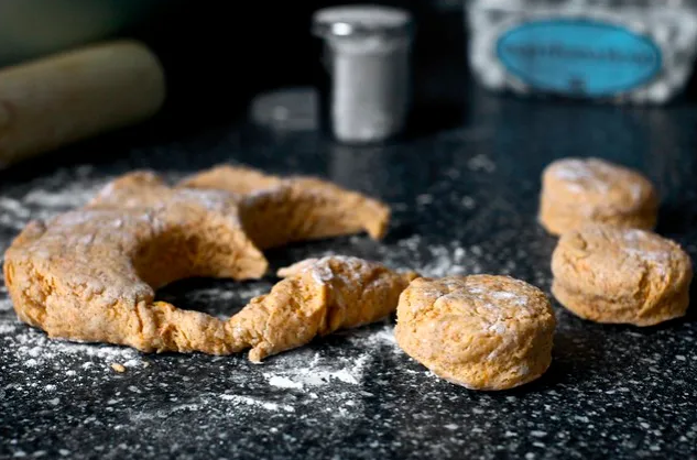 Печенье из сладкого картофеля и зефира