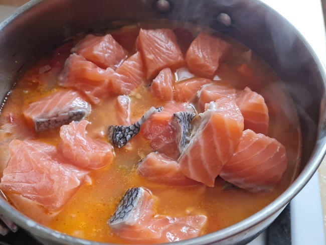 Рыбный суп с овощами