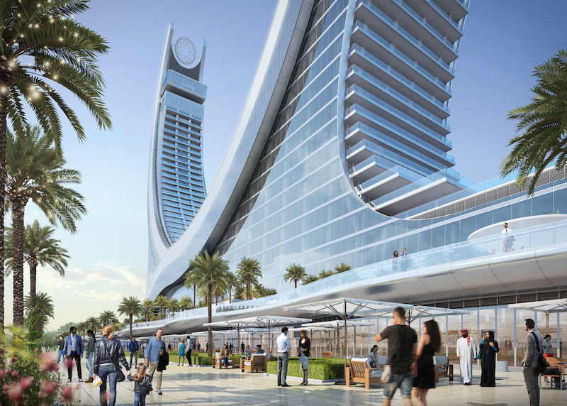 Потрясающей красоты отель Катара в форме двух гигантских мечей