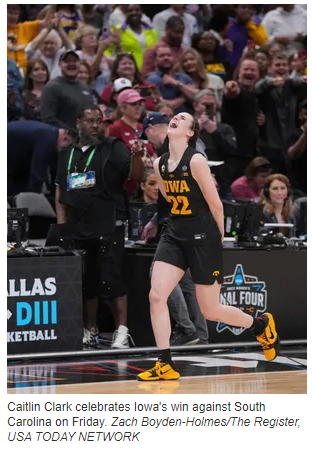 Звезда "Айовы" Кейтлин Кларк украла шоу, сыграв в матче против Южной Каролины.