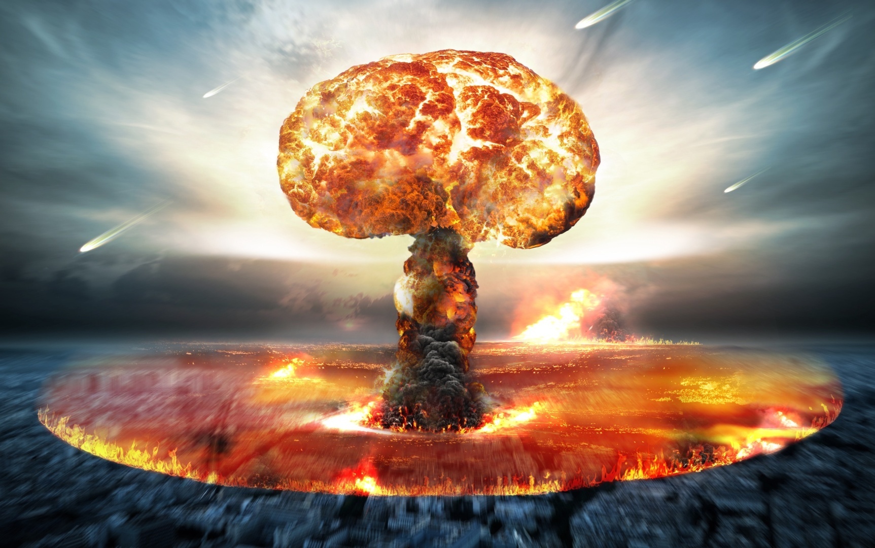 Взрыв ядерной бомбы. Ядерный гриб. Красивый взрыв. Будет ли ядерный взрыв