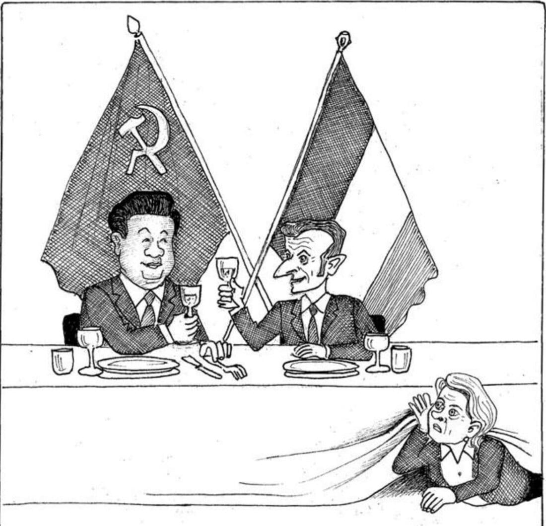 "Маски-шоу" в Пекине: дипломатический провал Макрона и прощальная "пощечина" Урсуле фон дер Ляйен от китайских товарищей.