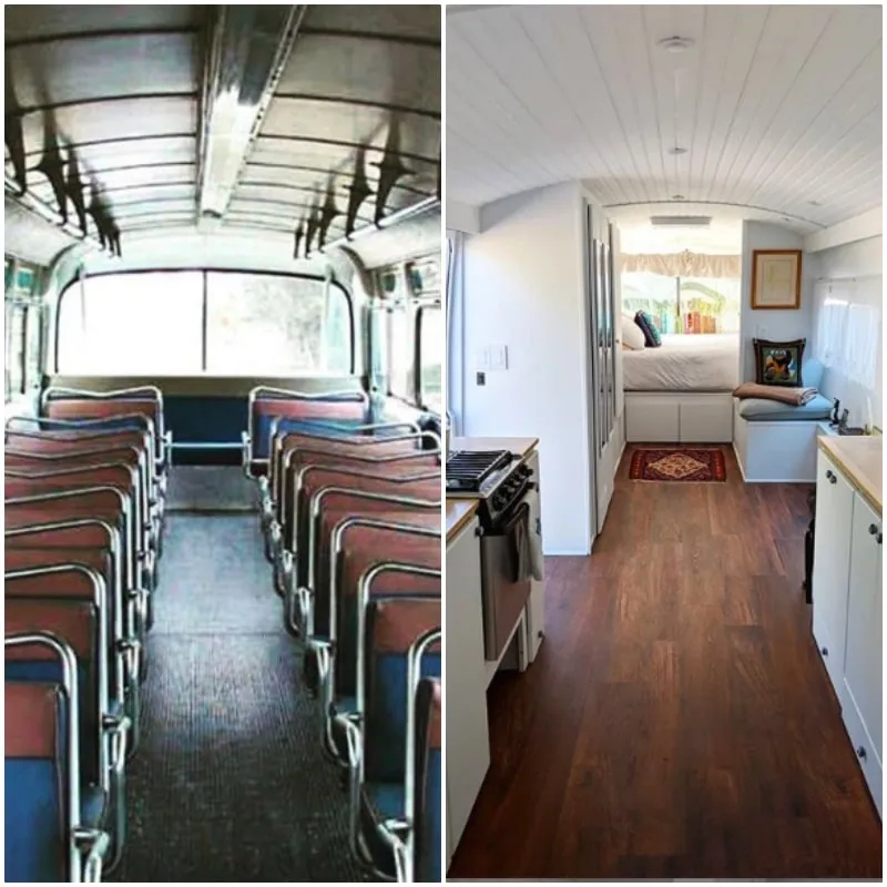 Жизнь Женщины Полностью меняется После Превращения Автобуса в Дом на Колесах.