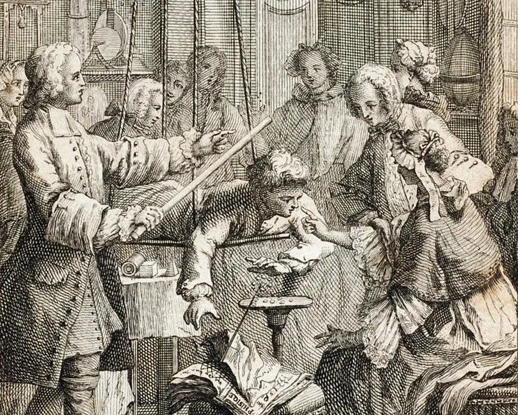 Для своих экспериментов физик Жан-Антуан Нолле использовал людей в качестве материала