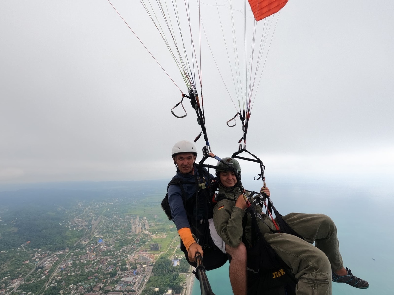 Полет на параплане в Абхазии