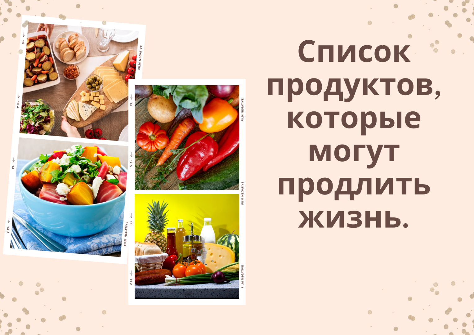 Список продуктов, которые могут продлить жизнь.