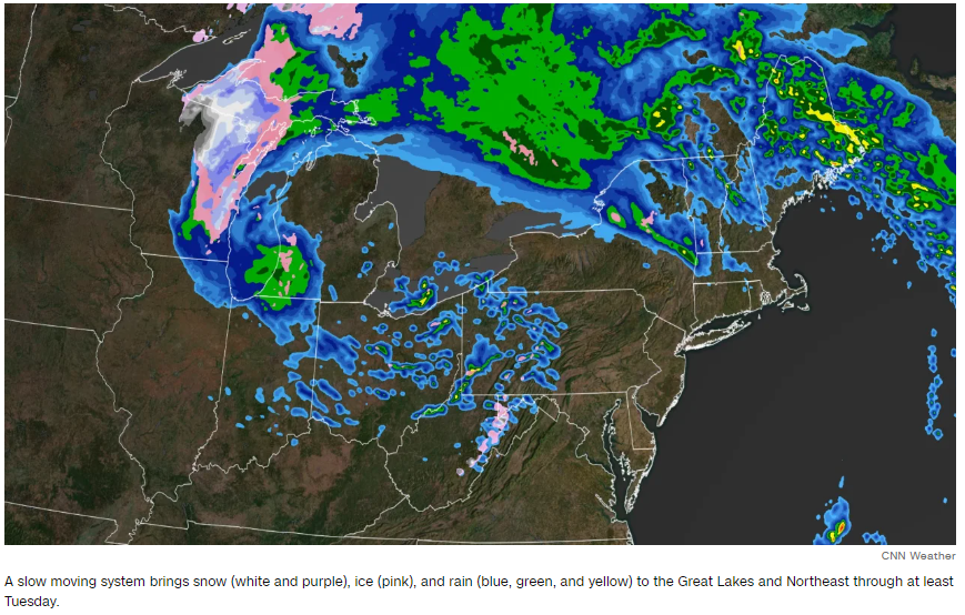 Исторический майский шторм принес снег и рекордно низкие температуры на Великие озера