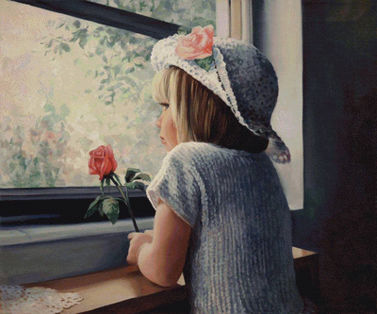 Сочинение девочка у окна. Художник Лори Сноу Хейн. Девочка у окна. Картина девочка смотрит в окно. Картина девочка у окна.