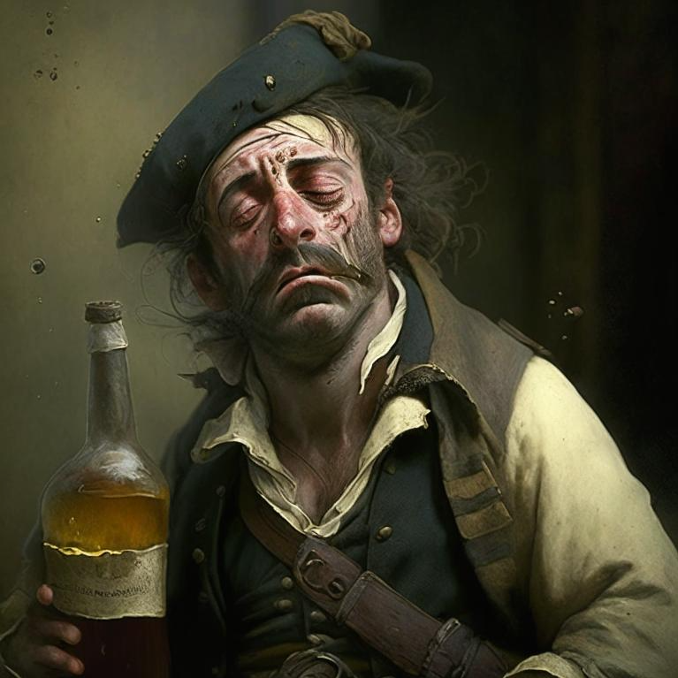 ИИ рисует. Подборка рисунков на тему - пьяные разных стран мира