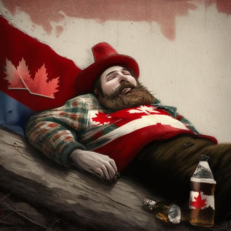 ИИ рисует. Подборка рисунков на тему - пьяные разных стран мира