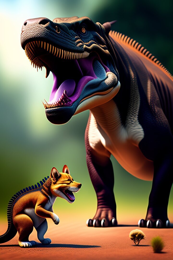 Смешной рассказ про енота и динозавра тиррекса