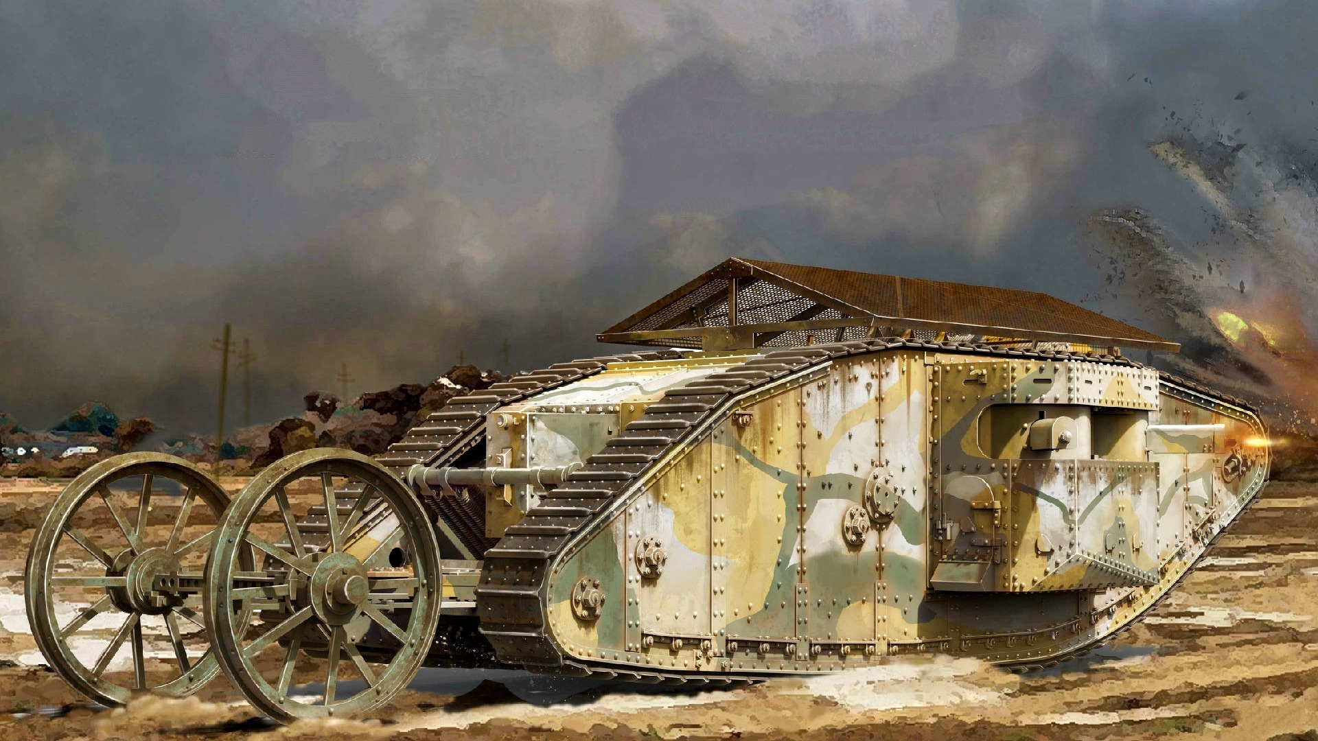 Mark I - первый танк.