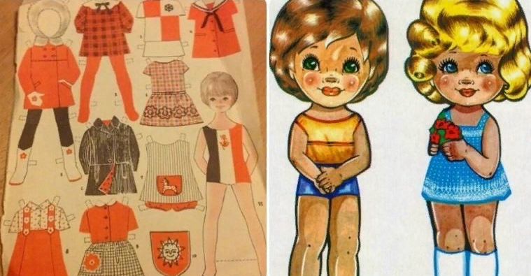 Незабываемая игровая классика: куклы из бумаги для девочек в Советском Союзе