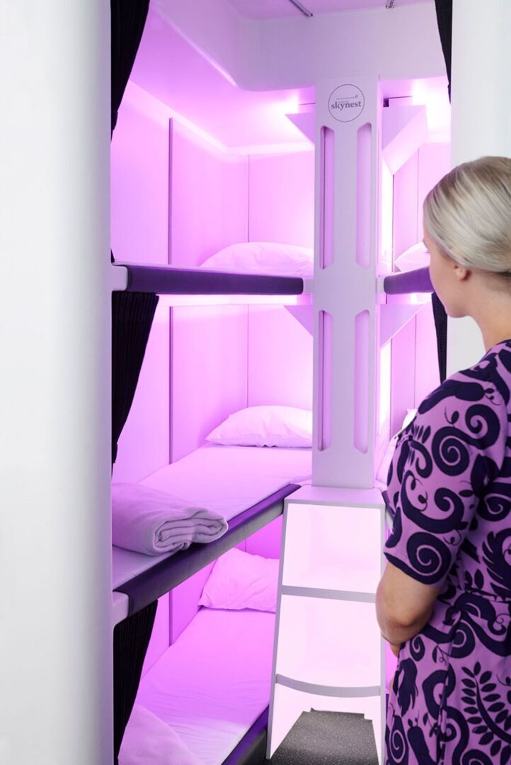 Двухъярусные кровати в самолетах эконом-класса получают одобрение по мере приближения запуска