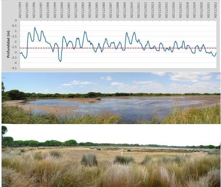 Спутниковые снимки показывают, что Испании угрожает высыхание одного из основных водно-болотных угодий в Европе.