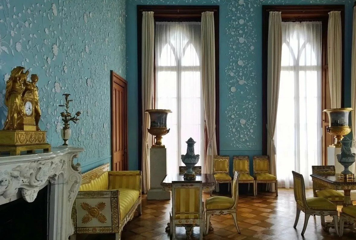 Воронцовский дворец в Крыму голубая гостиная