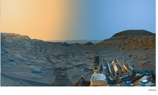 Марсоход Curiosity запечатлел новый драматический портрет марсианского пейзажа