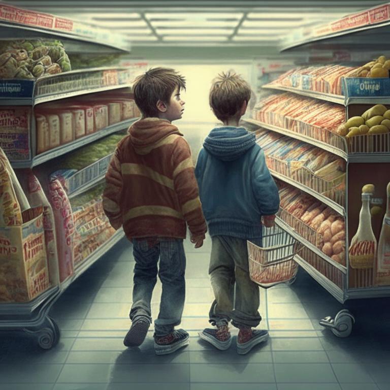 Покупки в супермаркете