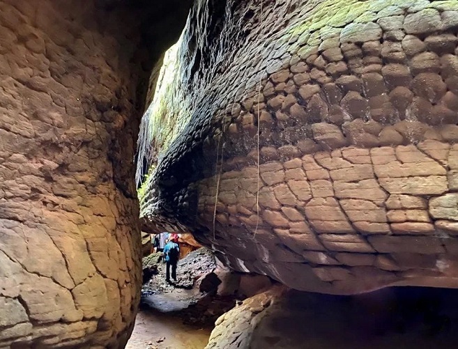 Загадочная скульптура гигантской змеи в джунглях Чонбури