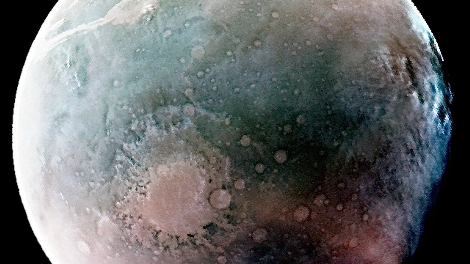 НАСА опубликовало потрясающие ультрафиолетовые снимки Марса.