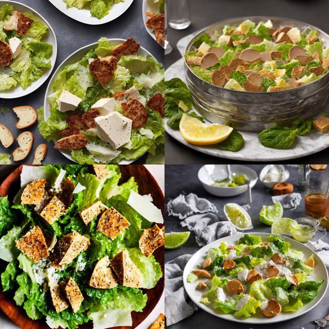 Один из простых и вкусных рецептов салата - это салат "Цезарь"