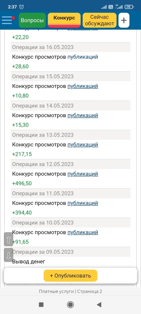 Сайт скатился в....