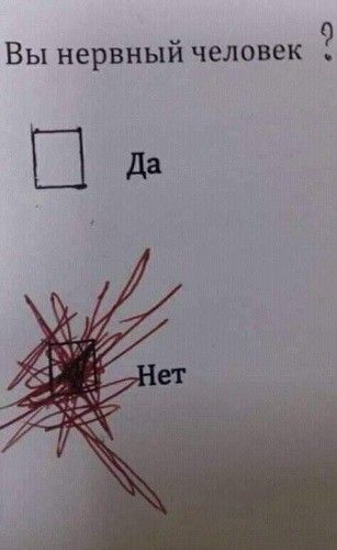 Мои нервы в последнее время... Вы нервный человек?