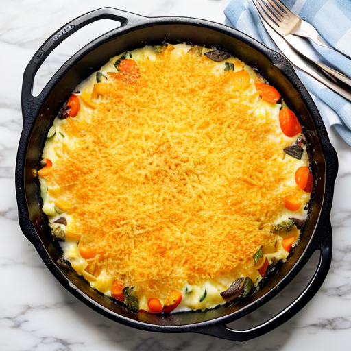 "Картофельный гратен с овощами и сыром"