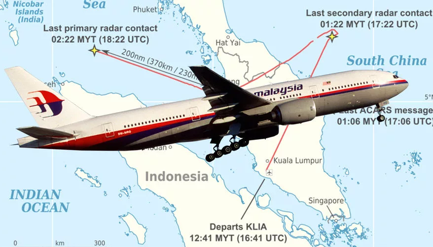 Загадочное исчезновение рейса 370 Malaysia Airlines: Тайна, которая остается без ответов.