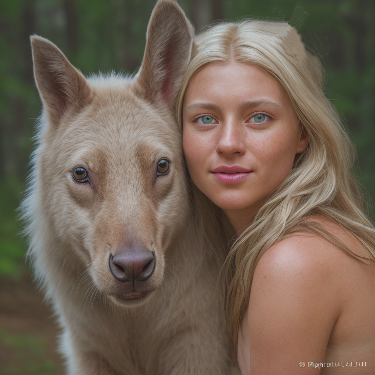 Мария и волк стали друзьями