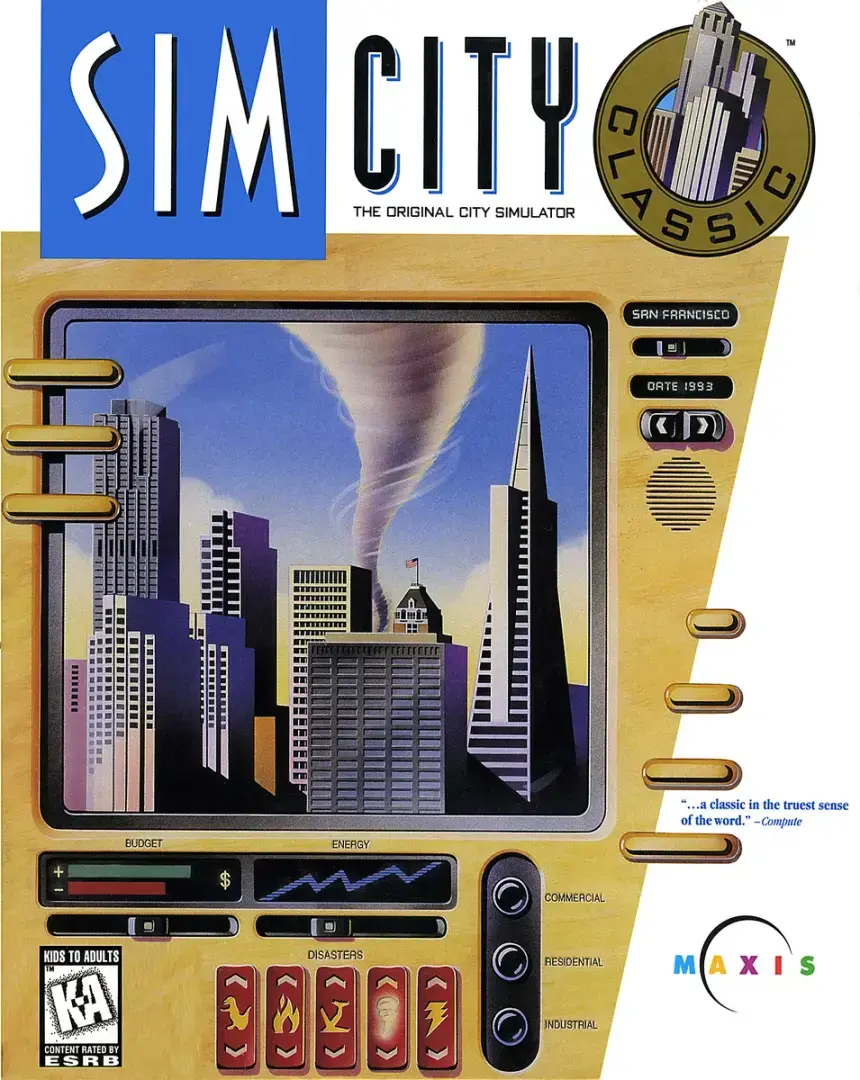 SIM CITY игру, которая дала нам возможность проектировать собственную окружающую среду