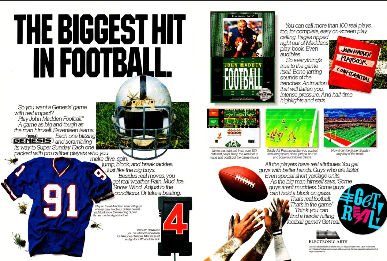John Madden Football на sega mega drive