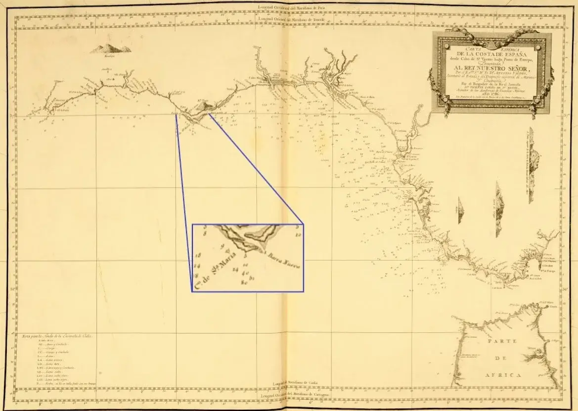 Мелкий белый песок хранит тайну Cabo de Santa Maria.