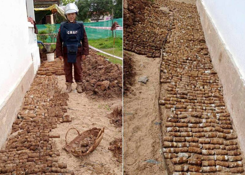 Шок! Камбоджийская средняя школа выкопала более 2000 неразорвавшихся бомб и срочно закрыла кампус