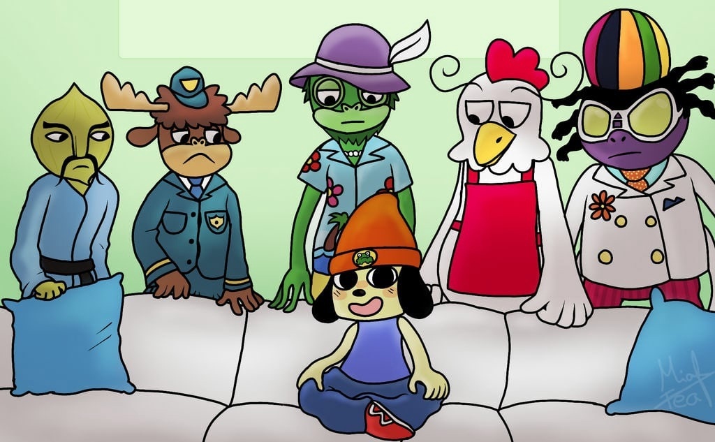 PaRappa the Rapper - уникальная игра, в которой собака читает рэп.