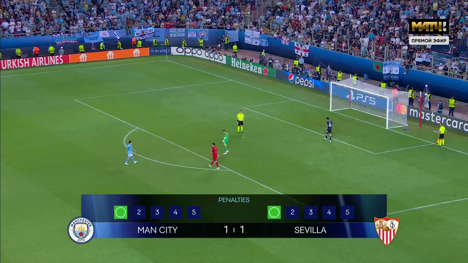 Манчестер Сити впервые в своей истории выиграл Суперкубок Европы...с огромным трудом