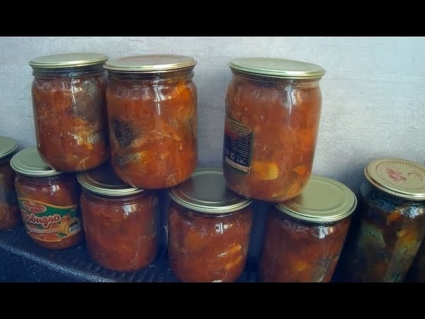 Помощь жене в подготовке к зиме: консервирование щуки в томатном соусе в автоклаве. А Вы свойские пробовали консервы из щуки ?