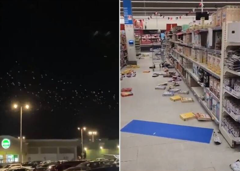 В Чили произошло землетрясение силой 6,2 балла, супермаркеты были полны товаров, а птицы в панике летали