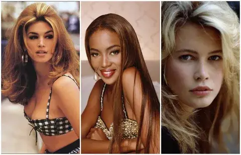 Синди, Наоми и Клаудия - три супермодели, которые покорили мир моды
