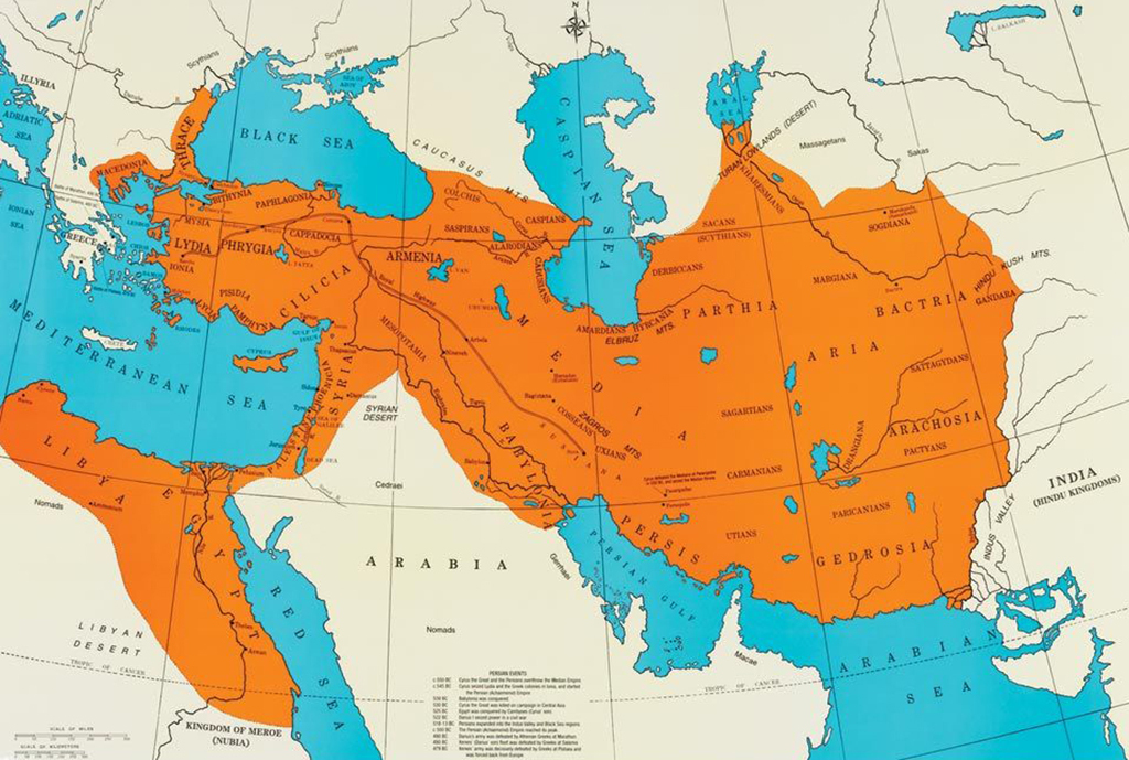 Карта персидской империи