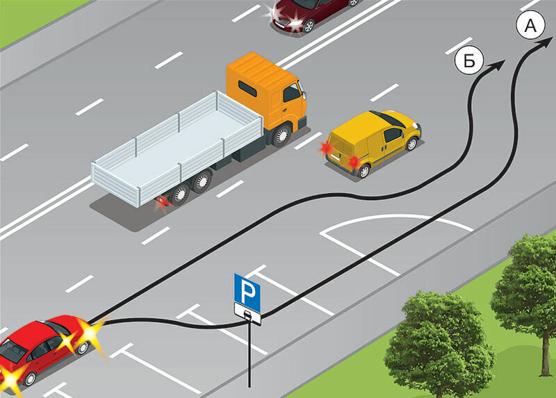 Движение по парковочной разметки. Какой штраф?