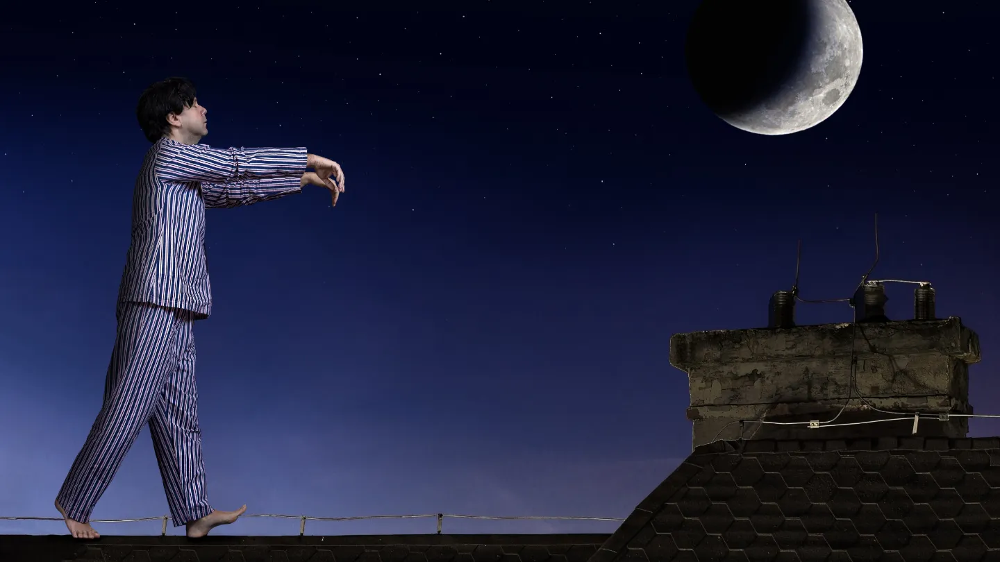 лунатики ходят с открытыми глазами