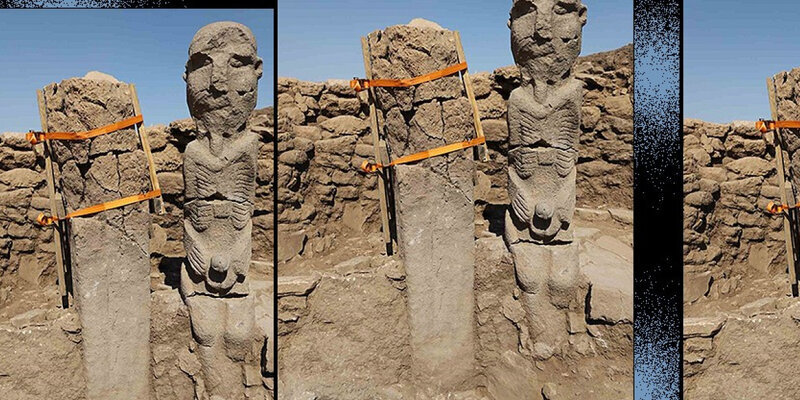 Загадочная находка в Карахан-Тепе: двухметровая статуя мужчины с необычной деталью