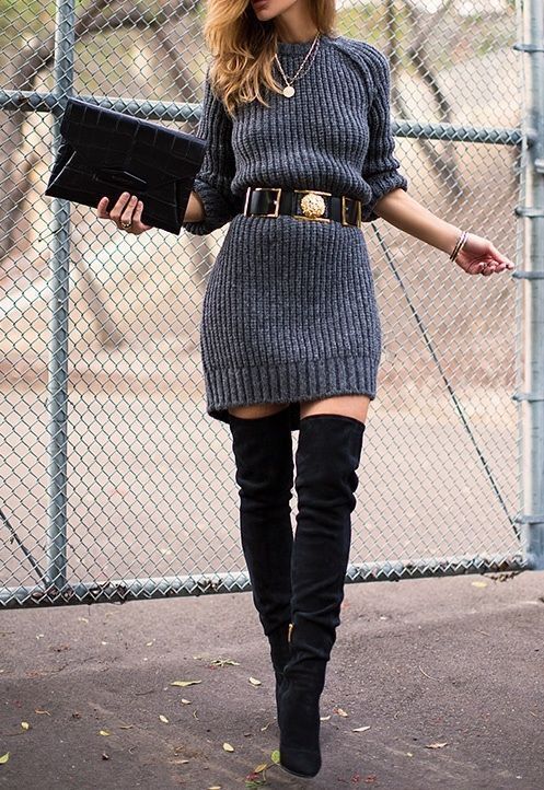 Когда Стиль Встречается с Удобством: Платья-Свитера в Тренде